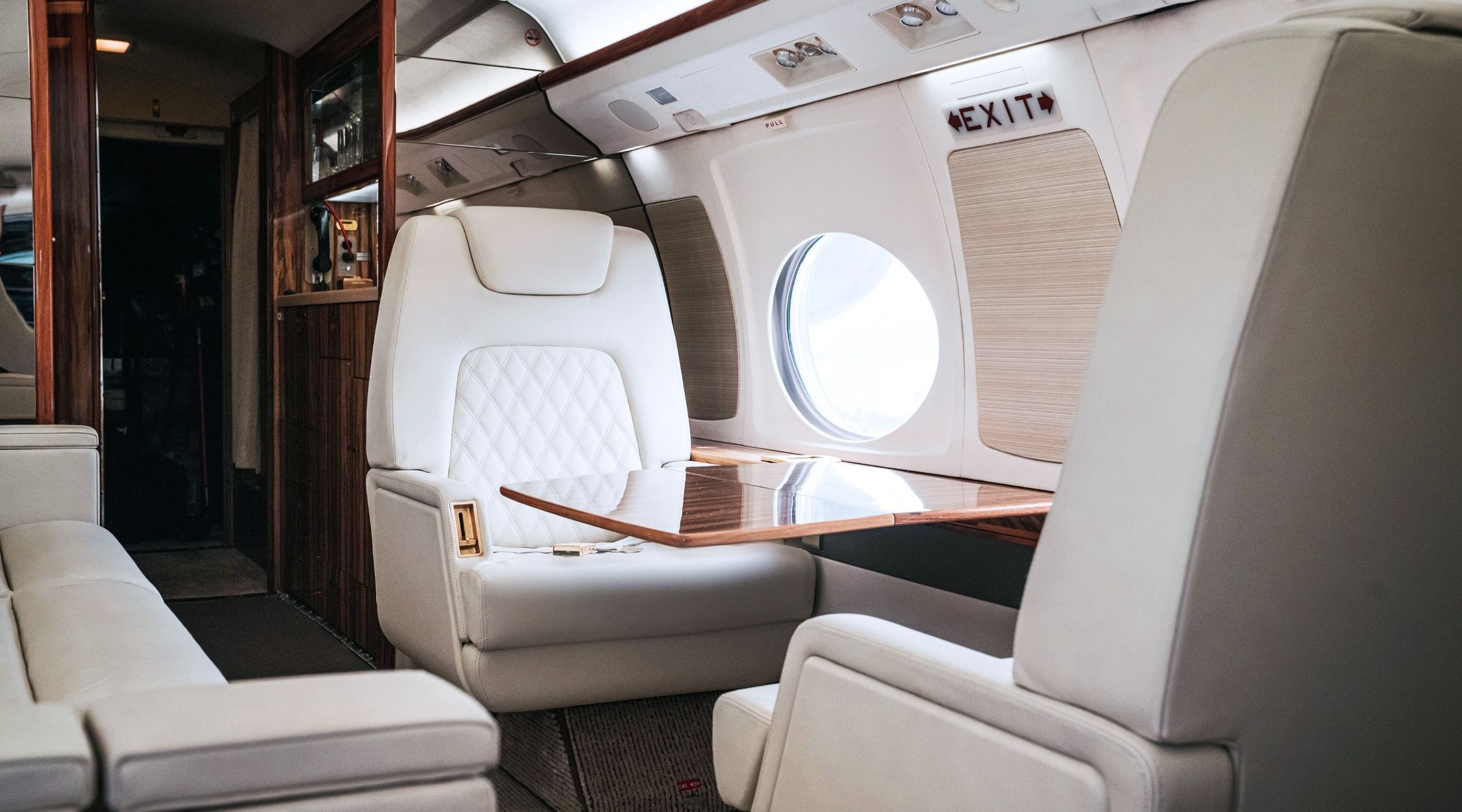 cabin of a gulfstream GIV jet